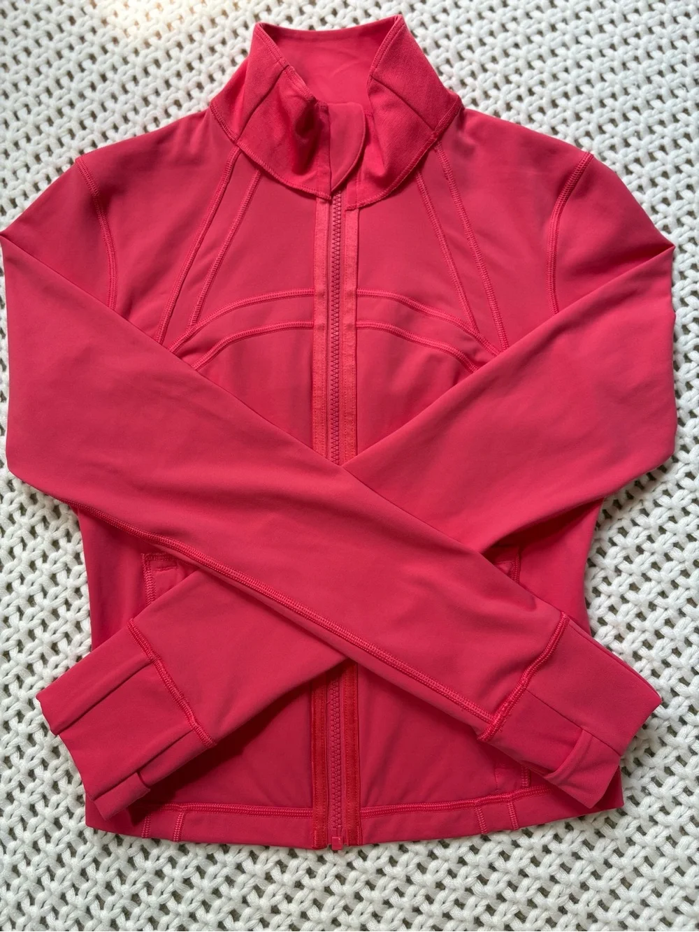lululemon glaze pink define cropped jacket nulu size 8